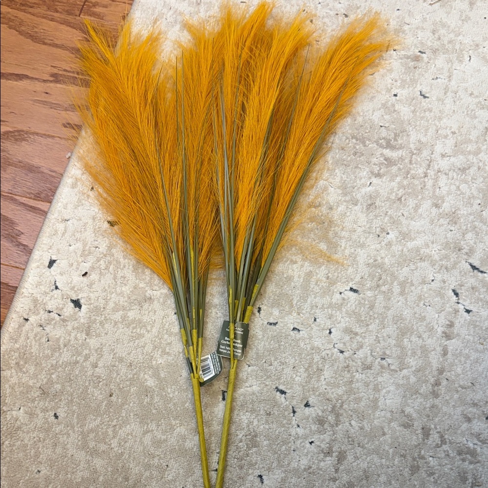 Vibrant Orange Decorative Grass Stems